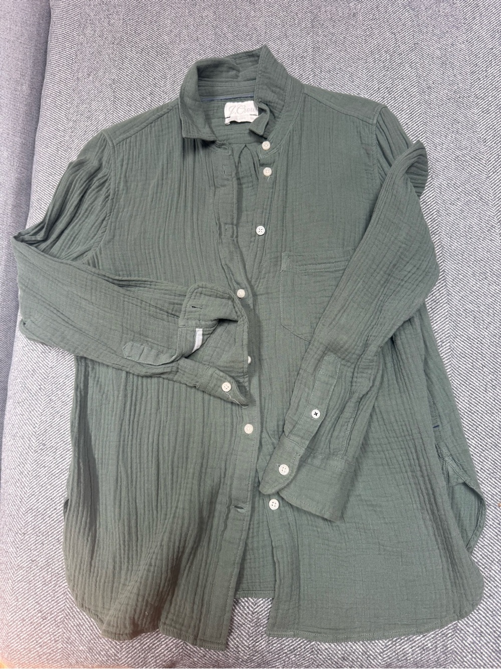 J. Crew Olive Green Button-Down Shirt